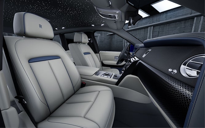Rear interior with fiber optic shooting star headliner