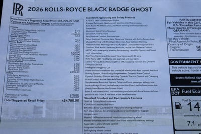 2026 Rolls-Royce Ghost Black Badge