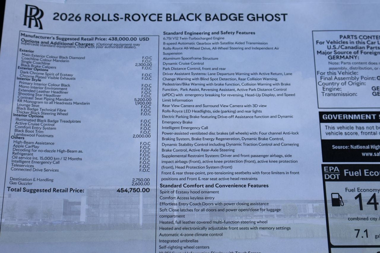 2026 Rolls-Royce Ghost Black Badge