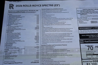 2026 Rolls-Royce Spectre Coupe
