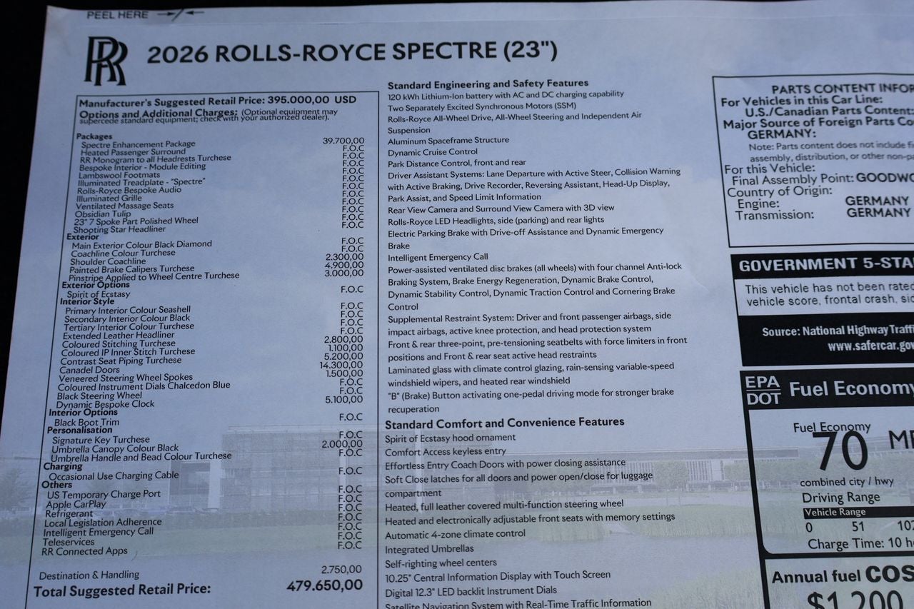 2026 Rolls-Royce Spectre Coupe