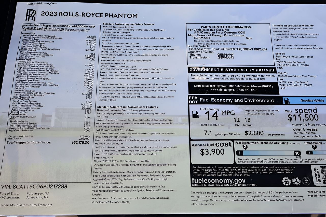 2023 Rolls-Royce Phantom Base