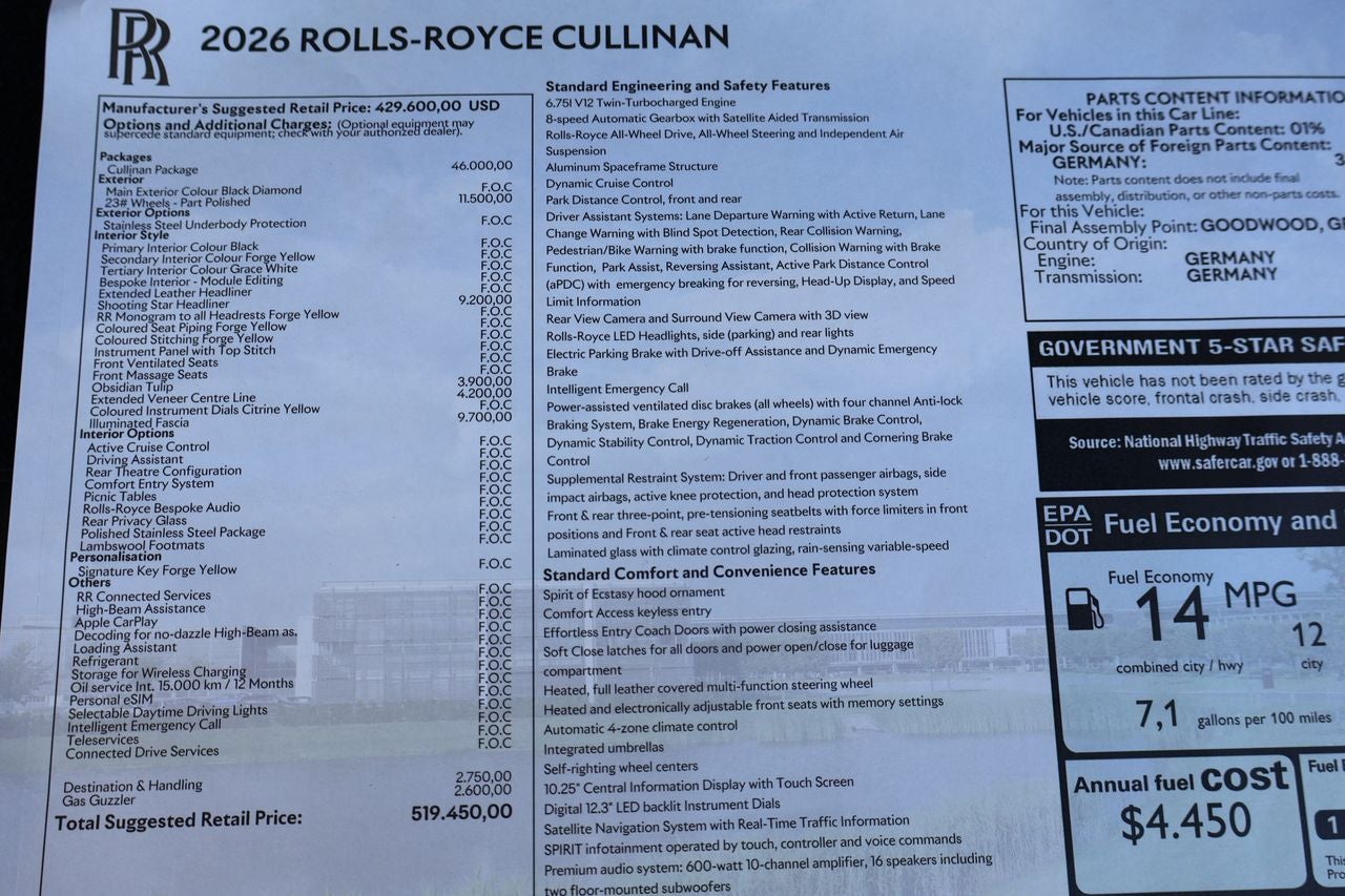2026 Rolls-Royce Cullinan Sport Utility