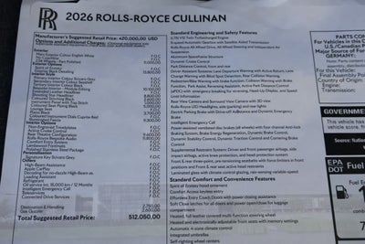 2026 Rolls-Royce Cullinan Sport Utility