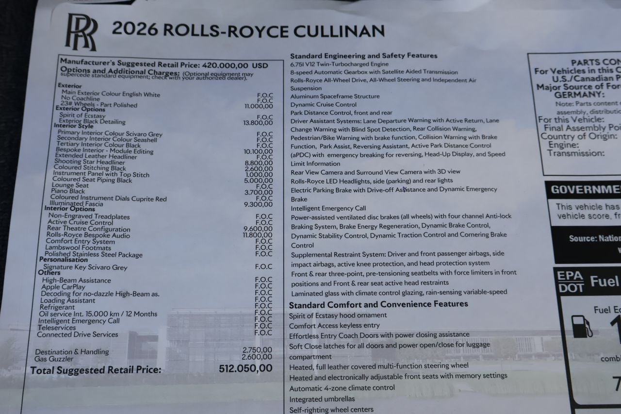 2026 Rolls-Royce Cullinan Sport Utility
