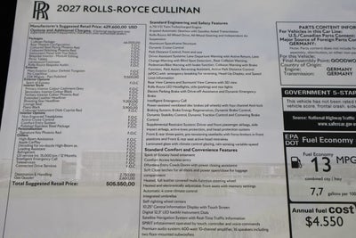 2027 Rolls-Royce Cullinan Sport Utility