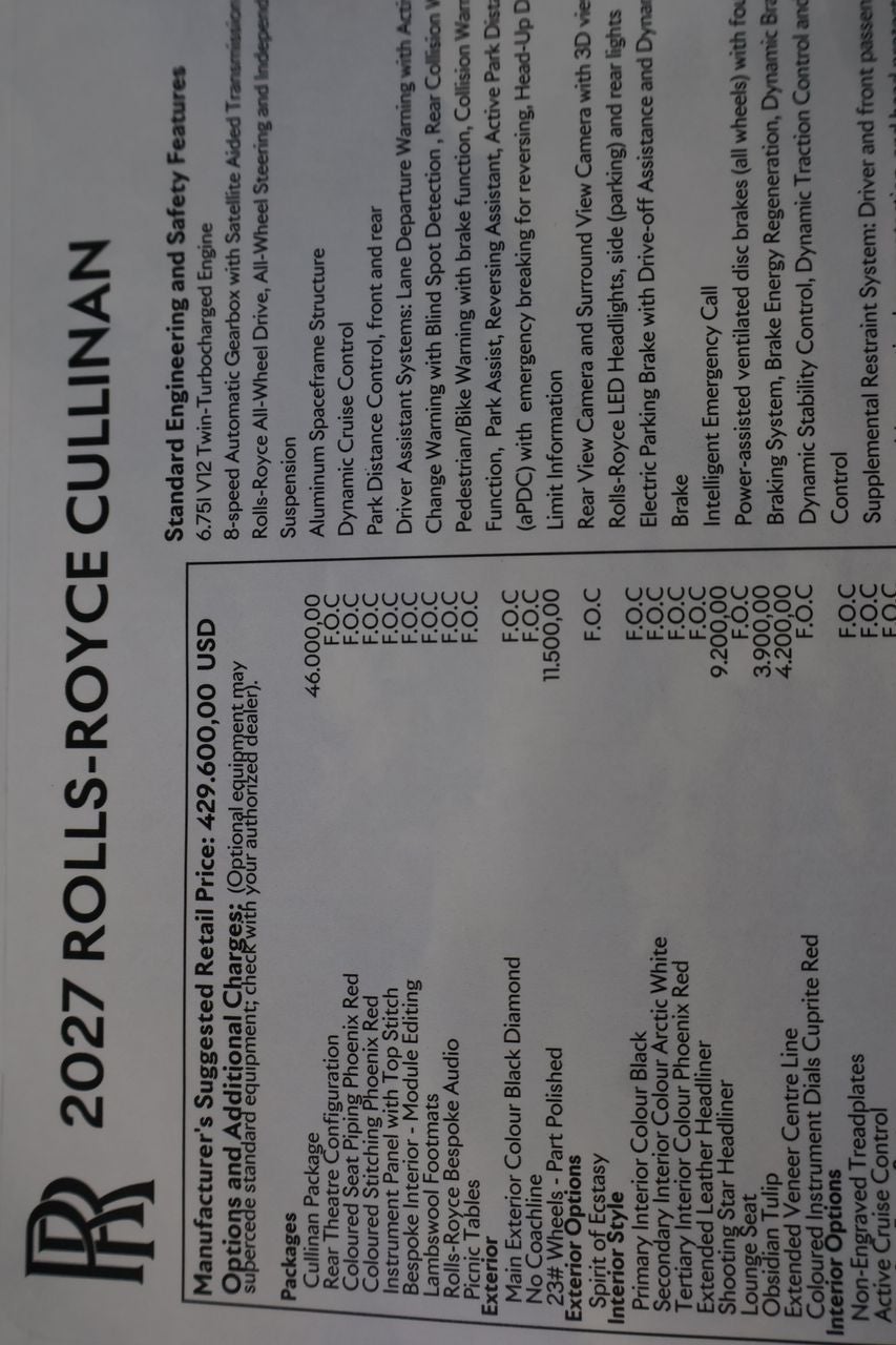 2027 Rolls-Royce Cullinan Sport Utility