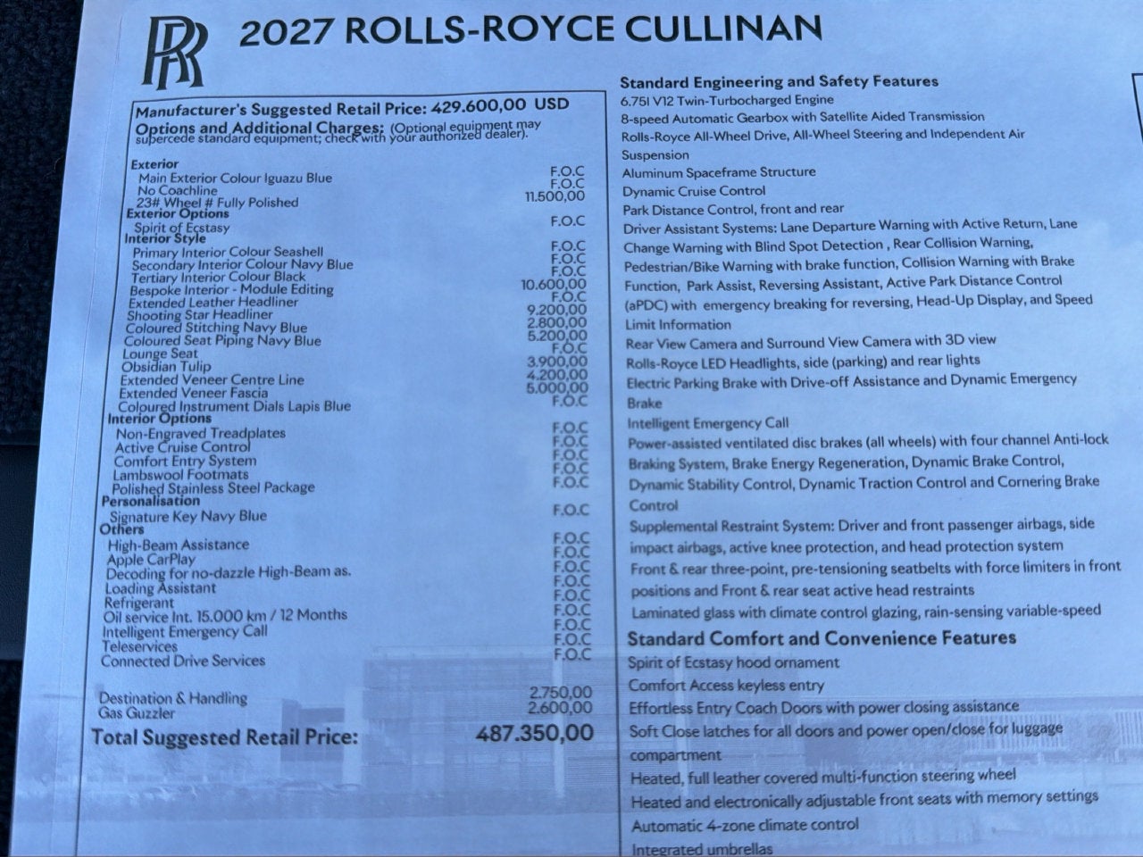 2027 Rolls-Royce Cullinan Sport Utility