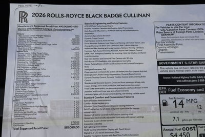 2026 Rolls-Royce Cullinan Black Badge