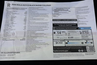 2026 Rolls-Royce Cullinan Black Badge