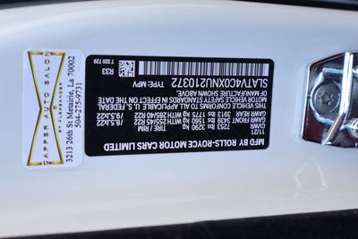 2022 Rolls-Royce Cullinan Sport Utility