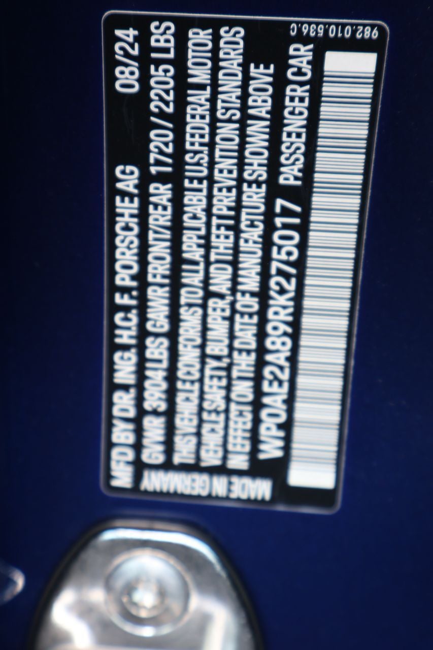 2024 Porsche 718 Cayman GT4 RS